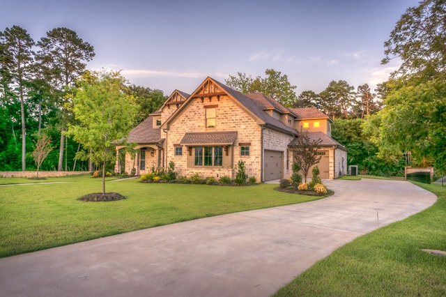 Well-planned backyard with proper plant spacing and paver patio in Southeast Michigan